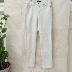 Lauren Ralph Lauren Ivory Straight Jeans Size 4 Classic 5-Pocket Neutral